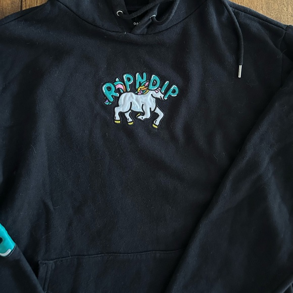 rip&dip double sided grunge/psychedelic y2k hoodie - Picture 4 of 5